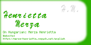 henrietta merza business card